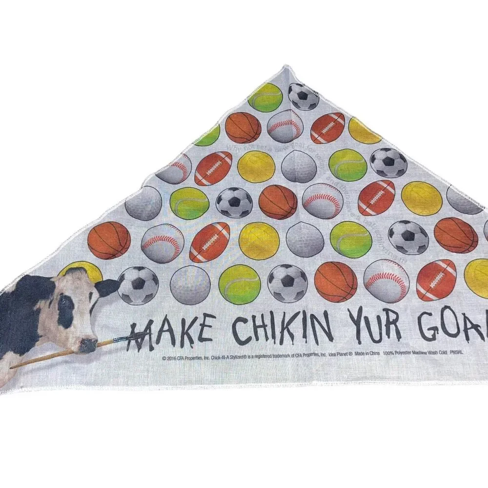 Chick-fil-A Dog Bandana Pup Pet 2016 Make Chikin Yur Goal Soccer Fast Food 26